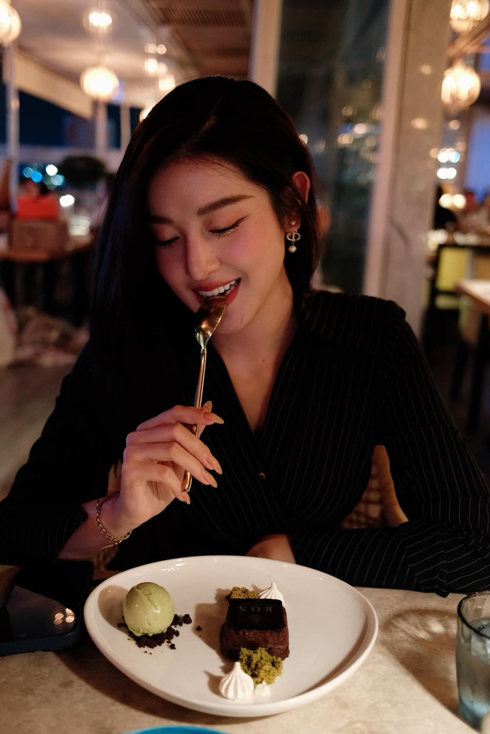 Á hậu Huyền My than mập. Ảnh: FB Nguyen Tran Huyen My