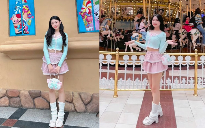Lọ Lem thường xuyên diện những trang phục phù hợp với vóc dáng và lứa tuổi, tôn lên được những ưu điểm của bản thân.