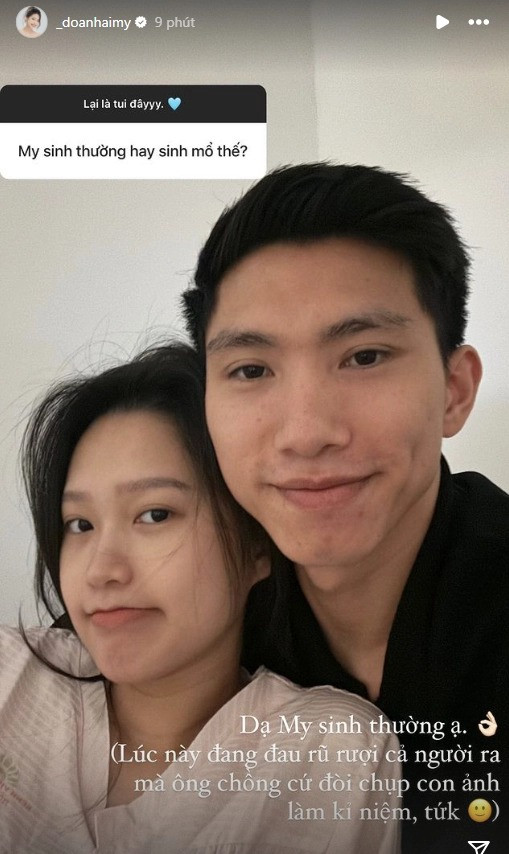 Doãn Hải My lần đầu kể "tất tần tật" chuyện đi đẻ: Sinh thường, đau rũ rượi vẫn bị Đoàn Văn Hậu bắt chụp ảnh làm kỷ niệm.