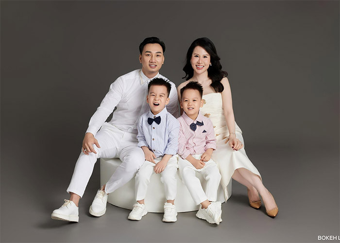 MC Thành Trung và Ngọc Hương đã có với nhau hai con trai sinh đôi sau 7 năm kết hôn.