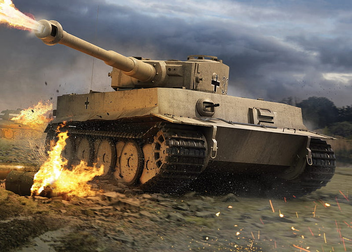 Xe tăng Tiger đã phá hủy một lượng lớn thiết bị của đối phương và thường chỉ cần nhìn thấy một chiếc Tiger là lính tăng Nga phải rút lui. Họ đã thành công tương tự ở Bắc Phi và Ý, tạo ra một hiệu ứng tâm lý mạnh mẽ đối với quân đội Đồng minh (còn nữa). Nguồn ảnh: Warhistory.