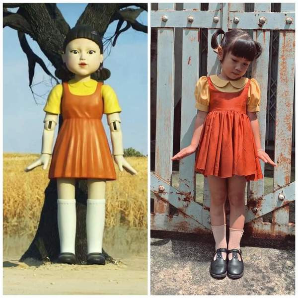 Mới đây trên mạng xã hội, phiên bản cosplay được đánh giá là trái ngược hẳn với bản gốc cũng gây ấn tượng mạnh. Thay vì ám ảnh như nguyên gốc thì màn "nhập vai" đời thực được đánh giá khá dễ thương khiến cộng đồng mạng xuýt xoa, hết lời khen ngợi.