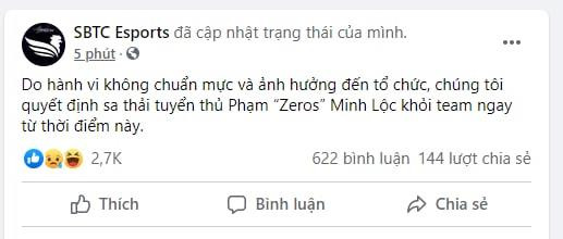 Từ game thủ chuyên nghiệp với tiềm năng phát triển mạnh, Zeros giờ đây đã không còn có thể đứng trên đấu trường cao nhất của LMHT Việt Nam nữa. Trước đó không lâu, anh cũng bị chỉ trích vì phong độ kém và là nguyên nhân chính dẫn đến những trận thua liên tiếp của SBTC Esports.