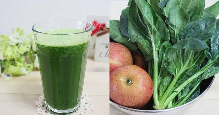 Các loại nước ép từ hỗn hợp rau xanh lá như rau cải bó xôi, rau cải xoăn kết hợp với dưa chuột hoặc cần tây, thêm một vài quả mâm xôi để tạo hương vị cũng rất phù hợp với người tiểu đường. Ảnh: a4vn.