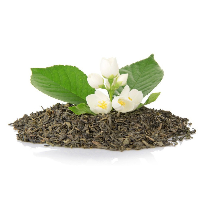 Trà hoa nhài cũng chứa EGCG - một loại polyphenol tự nhiên được tìm thấy rất nhiều trong trà xanh, có liên quan đến nhiều lợi ích sức khỏe như giảm nguy cơ mắc bệnh tim. Ảnh: shopify.