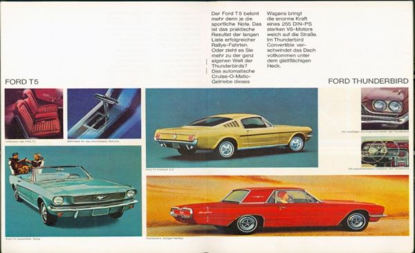 Ở châu Âu, cho đến những năm 1980, dòng xe Mustang thoạt đầu được biết đến với cái tên T5. Có điều này là do một hãng xe tải Đức đã được cấp bản quyền cho tên gọi Mustang trước đó.
