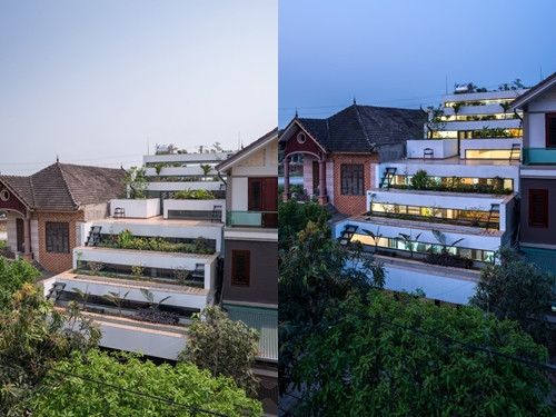 Ngôi nhà Ruộng bậc thang có diện tích 110m2, được hoàn thành vào năm 2015 tại Hà Tĩnh. Ngôi nhà nằm trong chuỗi dự án phát triển kiến nông (Agritecture) với quan điểm coi sự hoà trộn Kiến trúc (Architecture) với Nông nghiệp (Agriculture) là nền tảng của phát triển bền vững.Thiết kế hoà trộn hai yếu tố đặc trưng của nông thôn Việt Nam là ngôi nhà (không gian cư trú) và ruộng bậc thang (không gian canh tác) tạo nên một tổ ấm. Các ranh giới ngoài - trong; trên - dưới; chung - riêng được xoá mờ.