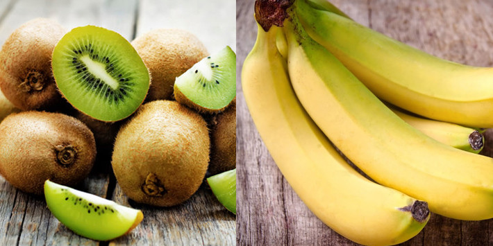 3. Sữa chua ngũ cốc trái cây. Nguyên liệu: Sữa chua, ngũ cốc, chuối, kiwi, chanh dây, mật ong. Đổ sữa chua vào tô, cho ngũ cốc lên trên, cắt chuối, kiwi đặt lên trên ngũ cốc. Ảnh: bachhoaxanh.com.