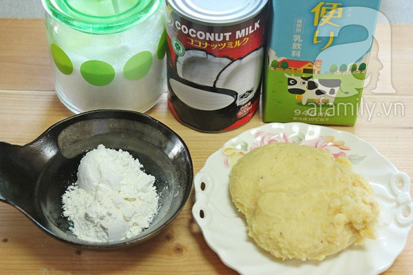 5. Kem đậu xanh. Nguyên liệu: Đậu xanh, đường, que kem, cốc. Ngâm hạt đậu vào nước khoảng 1 tiếng. Sau đó, cho đậu vào đun mềm. Thêm đường vào rồi đun cho nước sôi trở lại là được. Ảnh: Afamily.vn.