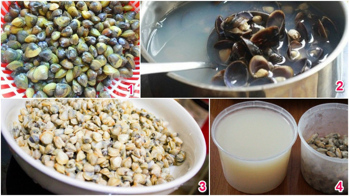 5. Cơm hến. Nguyên liệu: Ruột hến, cơm nguội, nghêu, bắp chuối non, bạc hà, khế, giá, da lợn, lạc, mè, dầu ăn, sate, gừng, tỏi, mắm ruốc. Lạc, mè rang chín. Ảnh: bachhoaxanh.com.