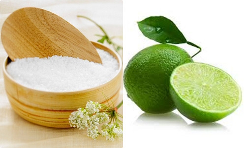 Ngậm chanh tươi và muối trị rát họng hiệu quả: Bạn lấy một lát chanh tươi, chấm đều hai mặt với muối và dùng để ngậm sẽ đem lại kết quả hiệu nghiệm. Ảnh: vivawhite.vn.