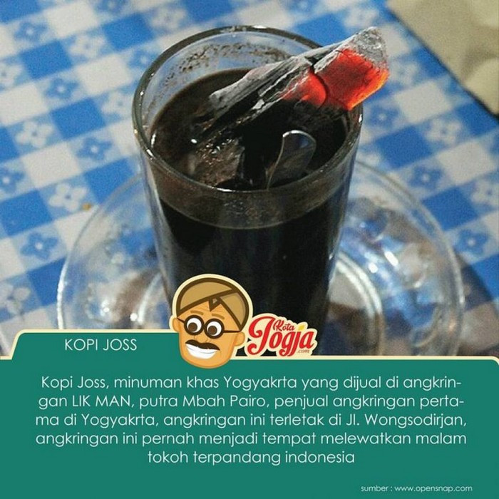 Theo những khách hàng ruột của quán, họ đã bỏ thời gian để nghiên cứu kỹ lưỡng cà phê Kopi Joss và nhận thấy, than đã lấy đi nhiều caffein và làm trung hòa a-xít nên Kopi Joss "thân thiện" với dạ dày hơn.