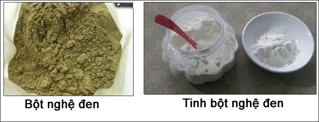 Sử dụng hỗn hợp của bột đậu xanh và tinh bột nghệ đen cùng với sữa chua/sữa nguyên liệu/nước với thể giúp các bạn phụ nữ sẽ giảm nhẹ các vết rạn da. Ảnh: vatgia.com.