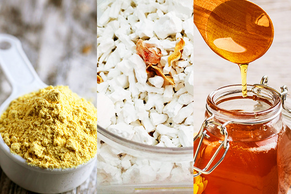 Hoặc bột sắn dây, bột đậu xanh và mật ong trộn đều đến khi sền sệt là đã có một công thức đắp mặt nạ. Mụn trên làn da của bạn sẽ bị đánh bay lúc nào không hay. Ảnh: adiva.com.vn.