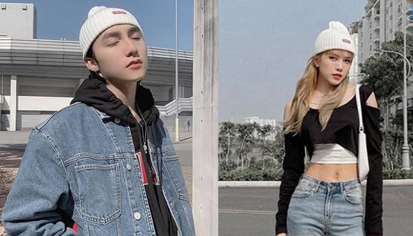 Chiếc mũ len trắng liên tục được hai người mix&match để có vẻ ngoài cool ngầu.