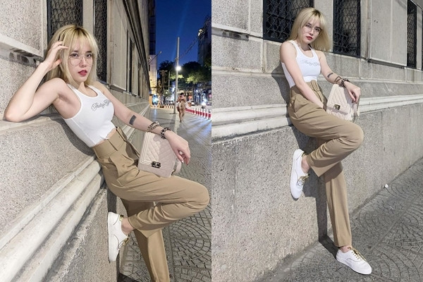 Một trong những items được nữ ca sĩ sinh năm 1994 lăng xê nhiều nhất là áo croptop, hướng ánh nhìn của mọi người vào vòng eo nổi rãnh.