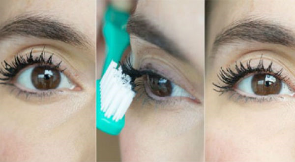 Nếu bạn lỡ tay chải quá nhiều mascara khiến nó bị vón cục ở trên mi, bạn hãy dùng một chiếc bàn chải và chải lông mi từ gốc đến ngọn để lấy đi những cục vón của mascara. Thật thú vị phải không nào? (Nguồn Zing)
