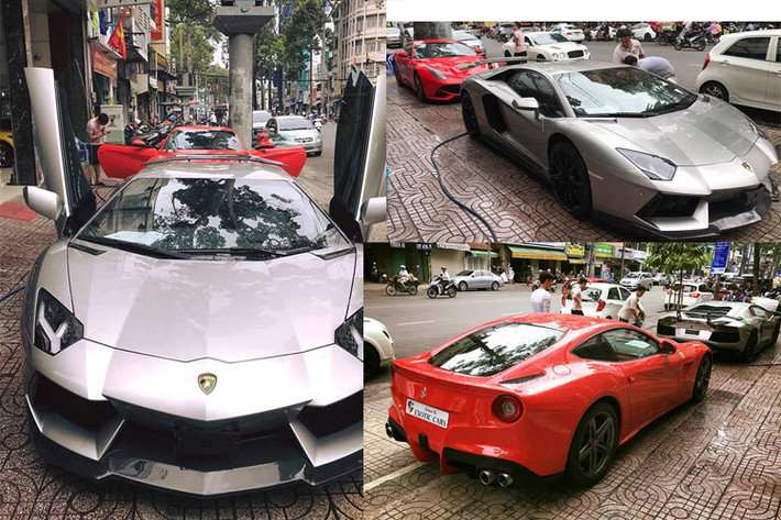 Sự xuất hiện của siêu xe và xe sang cái tên gồm Lamborghini Aventador, Ferrari F12 Berlinetta, Bentley Continental GT đại diện cho 3 thương hiệu xe sang danh tiếng trên thế giới “hội họp” tại TP. HCM vào ngày 16/7 vừa qua thu hút sự quan tâm đặc biệt của giới mê xe tại Việt Nam.