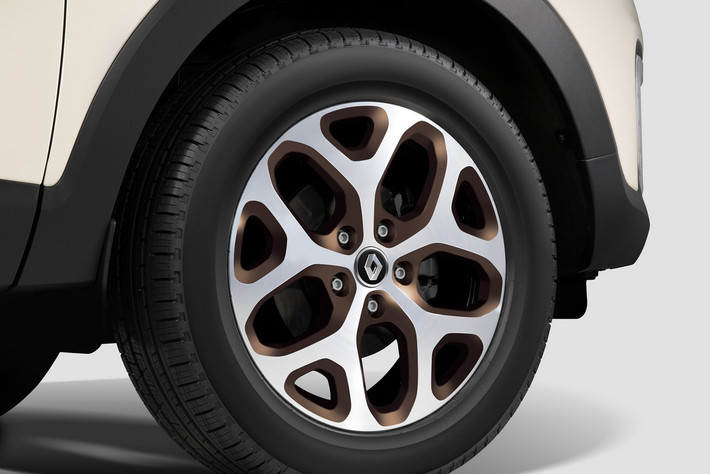 Bộ mâm đa chấu mới làm bằng hợp kim Steppe kích thước 17 inch kết hợp hai tông màu bạc-nâu.