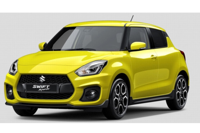 Ở thế hệ thứ 3, thiết kế của Suzuki Swift Sport 2018 nổi bật với thân xe thể thao hơn so với phiên bản sedan vừa được ra mắt. Cụ thể phần đầu xe hầm hố, đèn pha thiết kế góc cạnh với đèn bi cầu dạng LED và dải LED định vị ban ngày chạy dọc theo viền đèn, lưới tản nhiệt được thiết kế lớn hơn đi cùng với cản trước được thiết kế rộng bè với 2 khe hút gió lớn 2 bên tích hợp đèn sương mù trông hầm hố hơn.