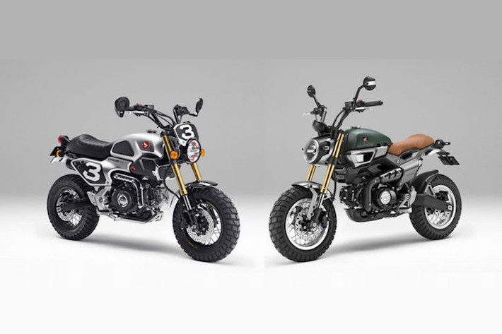 Chỉ vừa được ra mắt tại triển lãm Tokyo vừa qua, cặp đôi Grom Scrambler đã lấy cơ sở từ chiếc Honda MSX/Grom và sử dụng các chi tiết đặc biệt để có được vẻ khỏe khoắn rất "bụi" của những chiếc scrambler.