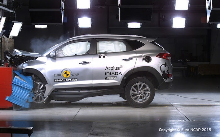 Sau khi thử nghiệm một loạt xe đời 2015, EuroNCAP đã chấm cho chiếc Hyundai Tucson thế hệ mới nhất số điểm tối đa 5/5 sao.