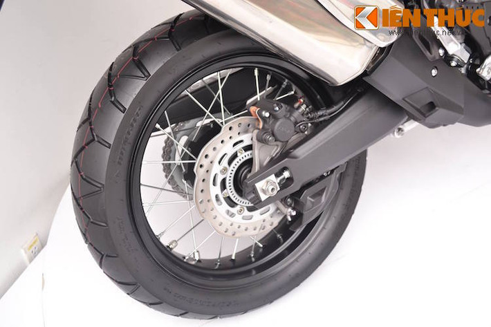 Phanh sau cũng có dạng đĩa hình sóng, đường kính 256 mm nhỏ hơn và chỉ sử dụng heo 2 pis. Được trang bị ABS cho cả 2 bánh nhưng chỉ có bánh sau của Africa Twin mới có khả năng ngắt ABS.