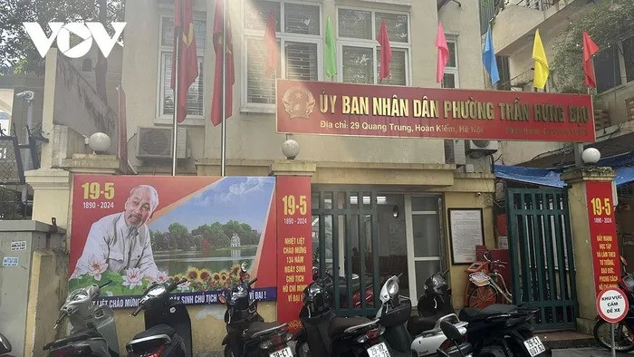 Trụ sở UBND phường Trần Hưng Đạo thuộc quận Hoàn Kiếm.