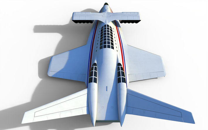 Aerocon Wingship có sải cánh dài 100 mét, rộng gần bằng một sân bóng đá.