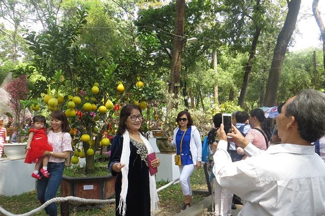 Ngày mùng 2 tết, người Sài Gòn tấp nập đến những khu vui chơi, hội hoa xuân để thưởng lãm, chụp hình lưu giữ kỷ niệm trong năm mới.