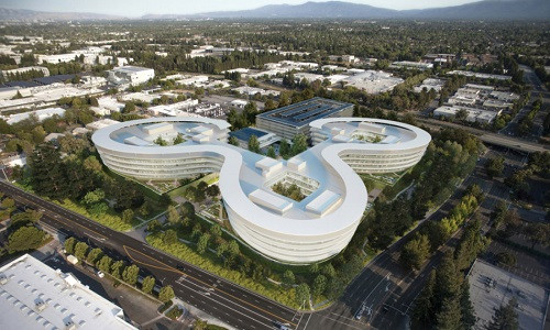 Theo đó, trụ sở mới của Apple có thiết kế khá độc đáo, như hình những cánh hoa màu trắng tinh khiết.