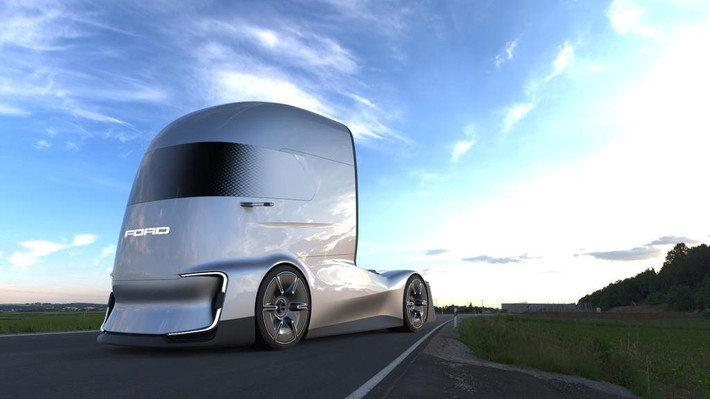 Concept xe đầu kéo này theo hãng xe ôtô Ford thì được lấy cảm hứng từ nhân vật siêu anh hùng Marvel, cụ thể là chiếc mũ của Người Sắt.