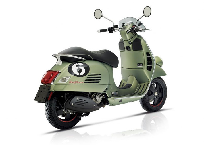Thiết kế xe có phần ngắn hơn so với hai phiên bản trên. Cả ba chiếc xe tay ga Vespa đều trang bị ABS trên hệ thống phanh đĩa thủy lực trước và sau và đã sẵn sàng đến tay khách hàng.