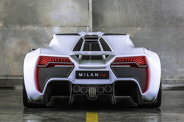 Milan Red có thể tăng tốc 0-100 km/h trong 2,47 giây và vận tốc tối đa lên đến hơn 400 km/h.