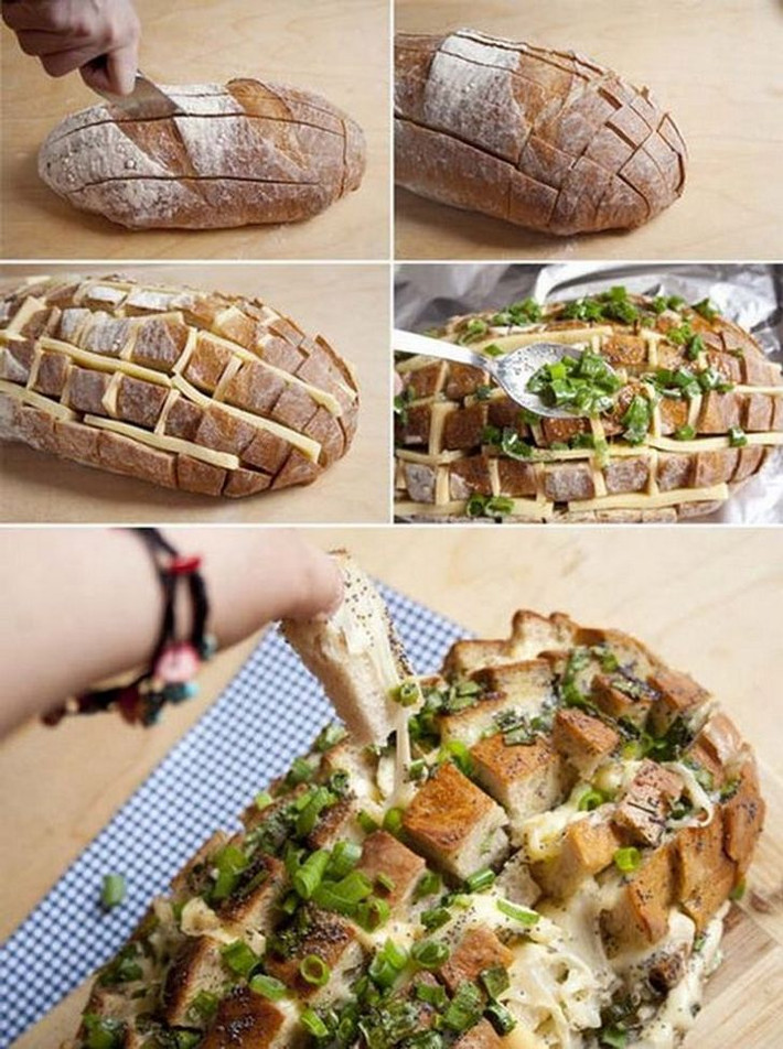 Mẹo đơn giản để có món bánh mỳ phết bơ hoặc phô mai đều trên khắp bề mặt bánh và ngon ngậy.