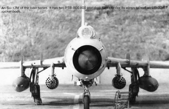 Vào mùa hè, mật độ xuất kích của Su-17 tăng gấp rưỡi. Trong quá trình hoạt động chiến đấu, một số chiếc đã bị bắn hạ bởi tên lửa đất đối không FIM-92 Stinger của Mỹ. 3 chiếc Su-22 đã bị bắn hạ trên không bởi những chiếc F-16 của Pakistan, khi những chiếc máy bay của Liên Xô bay lạc vào trung tâm vũ trụ của Pakistan. Nguồn ảnh: Wikipedia