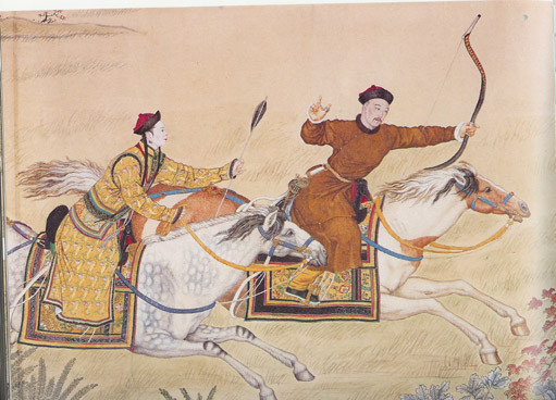 Bức vẽ Càn Long đi săn. Ảnh: Wikipedia.