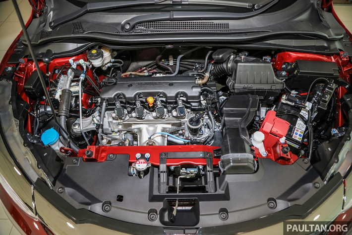 Honda HR-V RS vẫn trang bị động cơ xăng I4 i-VTEC 1.8L cho công suất tối đa 141 mã lực, mô-men xoắn cực đại 172 Nm, đi kèm hộp số vô cấp CVT và hệ dẫn động cầu trước.