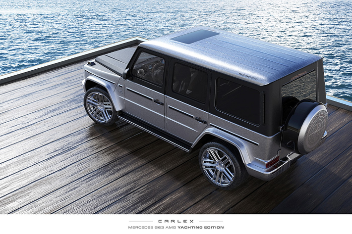 Thông qua một số hình ảnh được thương hiệu này công bố, có thể thấy phiên bản Yachting Mercedes-AMG G63 từ Carlex Design không quá vượt trội như một số dự án trước đây của thương hiệu này và có một số nét giống với một phiên bản đặc biệt mà chính Mercedes-Benz sẽ sản xuất.