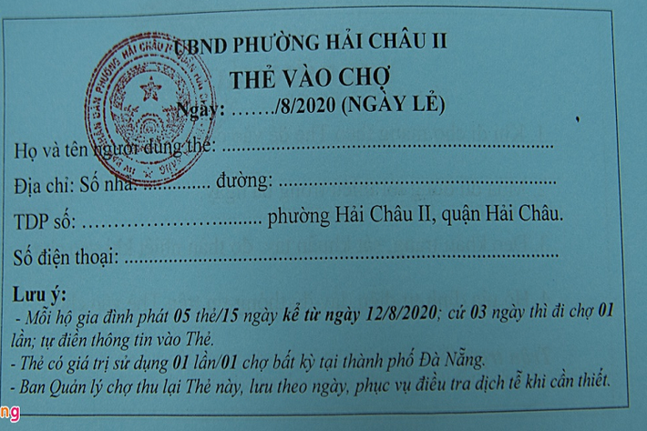 Việc phát thẻ ngày chẵn, ngày lẻ nhằm phân chia tần suất đi chợ của người dân theo hộ gia đình. Thành phố phát phiếu để cứ 3 ngày 1 hộ dân đi chợ một lần. Mỗi hộ sẽ được phát thẻ cả ngày chẵn và ngày lẻ.