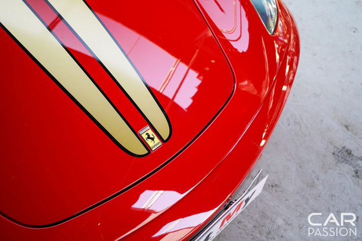 Là một trong những chiếc Ferrari F430 hàng hiếm tại Việt Nam, đây là một chiếc xe ở trong tình trạng rất tốt với lớp sơn màu đỏ truyền thống Rosso Corsa bóng bẩy. Ngoài ra, xe còn được dán thêm hai đường kẻ trang trí tương tự với phiên bản 430 Scuderia.