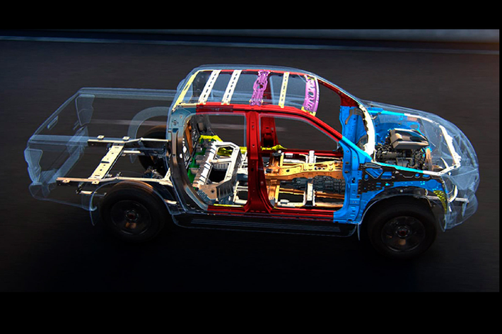 Nền tảng khung gầm “Isuzu Dynamic Drive Platform” mới (vẫn là body-on-frame) của D-Max thế hệ mới và động cơ. Trong đó, khung gầm Dynamic Drive Platform đã được Isuzu mở rộng, tối ưu hóa vị trí và tăng khả năng hấp thụ lực tác động, làm cho khung không chỉ nhẹ hơn, cứng hơn mà an toàn hơn trước. Trong đó, tỷ lệ thép cường độ cao được sử dụng nhiều hơn, trong khi vẫn giữ trọng lượng thấp.