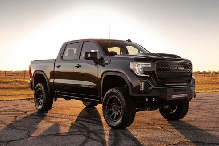 Hennessey chỉ sử dụng GMC Sierra bản thường và động cơ V8 6.2L nguyên gốc vốn chỉ có 420 mã lực. Sau đó, Hennessey bổ sung cho chiếc xe bộ siêu nạp khổng lồ 2.9L, đưa công suất lên 700 mã lực. Để cân bằng sức mạnh mới, động cơ được nâng cấp trục cam và các cánh quạt. Bản nâng cấp Hennessey Goliath 700 mới cũng có sẵn Silverado V8 6.2L.