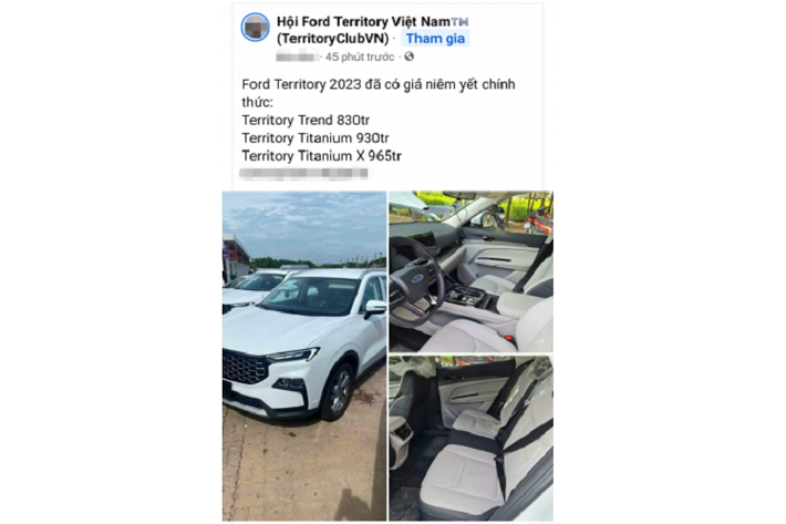 Hiện tại Ford Việt Nam đã chốt lịch ra mắt Territory 2023 vào tháng 10/2022. Mẫu xe này sẽ được lắp ráp trong nước cùng với Ford Ranger và Transit. Theo công bố trên trang chủ của Ford, mẫu CUV mới được phát triển theo triết lý thiết kế tuân thủ DNA toàn cầu của Ford.