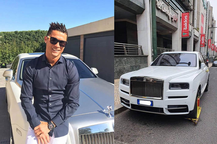 Vừa qua, một nhà báo tên Pedro Sepúlveda đã chia sẻ hình ảnh một chiếc Rolls-Royce Cullinan bị khóa bánh bên ngoài trung tâm mua sắm El Corte Ingles, Sao Sebastiao, Lisbon, Bồ Đào Nha. Điều đáng nói là chủ nhân của chiếc SUV siêu sang này theo vị nhà báo chính là Cristiano Ronaldo. Nguyên nhân khiến chiếc xe của siêu cầu thủ bị “khoá chân” là do đỗ xe sai quy định.