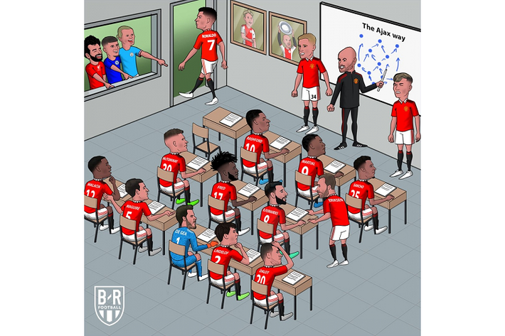 Cầu thủ MU không nắm được chiến thuật của Erik Ten Hag. (Ảnh: Bleacher Reports)