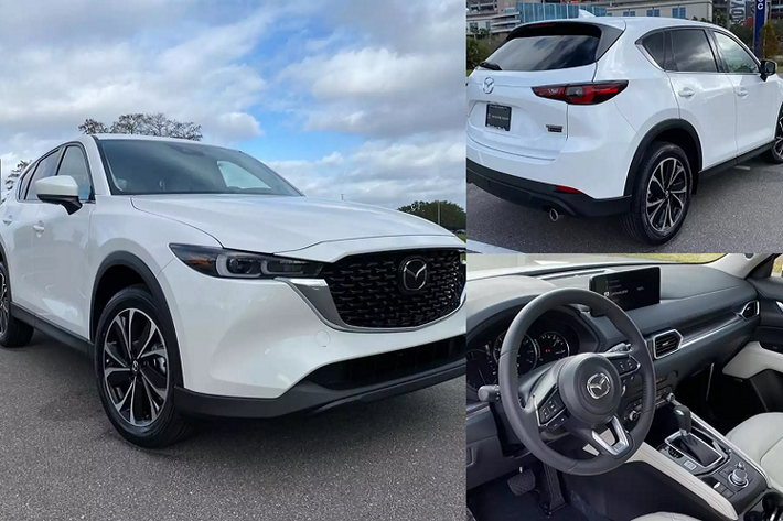 Mazda CX-5 2022 mới phiên bản nâng cấp facelift được hãng xe Nhật Bản tinh chỉnh nhẹ nhàng về thiết kế. Ngoại thất xe được nâng cấp cản trước, khe hút gió rộng và thấp hơn. Lưới tản nhiệt với các thanh mạ crôm, trang bị cụm đèn pha LED mới thiết kế sắc sảo hơn.