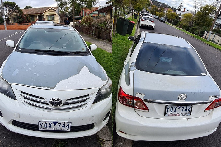 Anh McInerney mua lại chiếc Toyota Corolla đời 2011 cách đây 8 năm. Lúc đó, chiếc xe mới chạy 10.000 km và ở trong tình trạng hoàn hảo. Tuy nhiên, sau đó, sơn bắt đầu bị bong tróc, lúc đầu chỉ là phần nóc, giờ đến mọi tấm thân vỏ trên xe. Hiện toàn bộ phần nóc của chiếc Toyota Corolla đã bị gỉ sét.