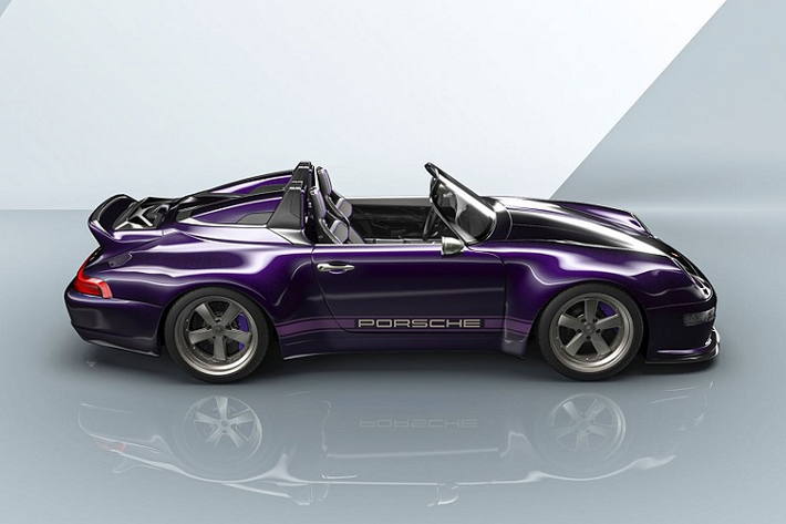 Những hình ảnh mới nhất chỉ cung cấp cho chúng ta một cái nhìn thoáng qua về cabin của 993 Speedster Remastered. Có thể thấy trang bị ghế xô thể thao với phần khung làm từ sợi carbon, được hoàn thiện bằng tông màu trắng chủ đạo cùng đường chỉ khâu và đường viền bọc ghế màu tím tương phản.