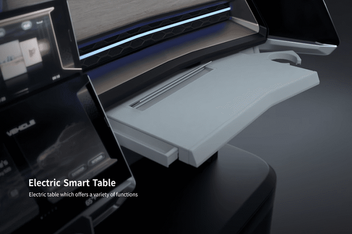 Đối với COMFI, nó là từ viết tắt cho Convenient & Comfortable (thuận tiện & dễ chịu), Optimized (tối ưu), Movable (di chuyển), Functional (chức năng), và Illuminated (phát sáng) – 5 từ đại diện cho những tính năng mà khoang lái concept kỹ thuật cao cung cấp.